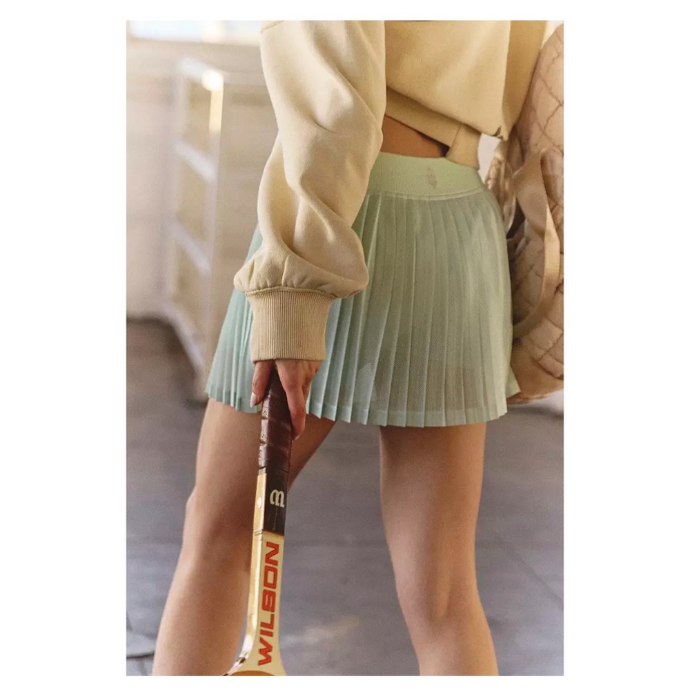 FP Movement Free People FP Women's Rally Ruffle Mini Skirt Medium large green - Picture 4 of 9
